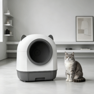 80L Large Capacity Automatic Self-Cleaning Cat Litter Box | WIFI & APP Remote Control, Multi-Cat Safe Odor Removal Enclosed Cat Toilet Model