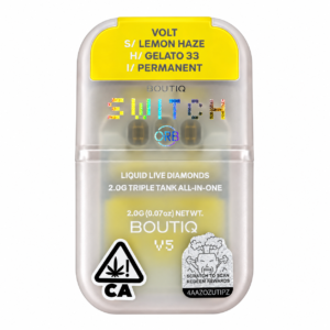 Boutique Switch V5 – LEMON HAZE (S) – GELATO 33 (H) – PERMANENT(I) – 2G Disposable U.S.