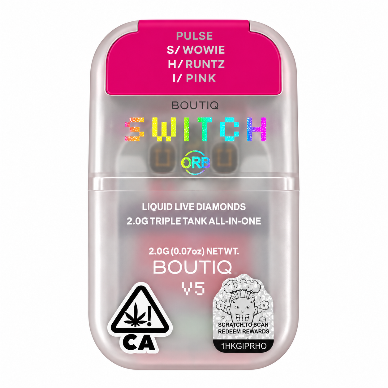 Boutique Switch V5 – WOWIE (S) – RUNTZ (H) – PINK(I) – 2G Disposable U.S.