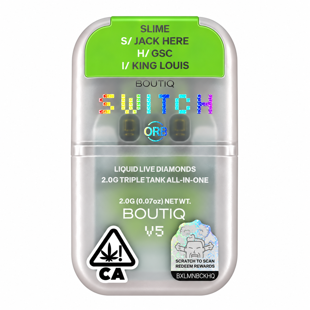 Boutique Switch V5 – JACK HERE (S) – GSC (H) – KING LOUIS(I) – 2G Disposable U.S.
